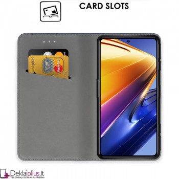 Telone atverčiamas dėklas - juodas (telefonams Xiaomi Poco F4 GT) Telone atverčiamas dėklas - juodas (telefonams Xiaomi Poco F4 GT)